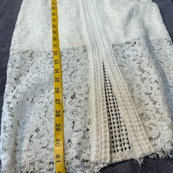 Halter Lace Front Slit Dress In White Size 6. NWT - Picture 11 of 13